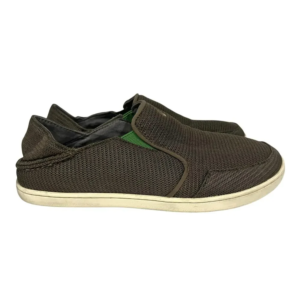 Olukai Shoes Mens 8.5 Loafers Nohea Mesh Green Comfort Casual Shoes Slip On